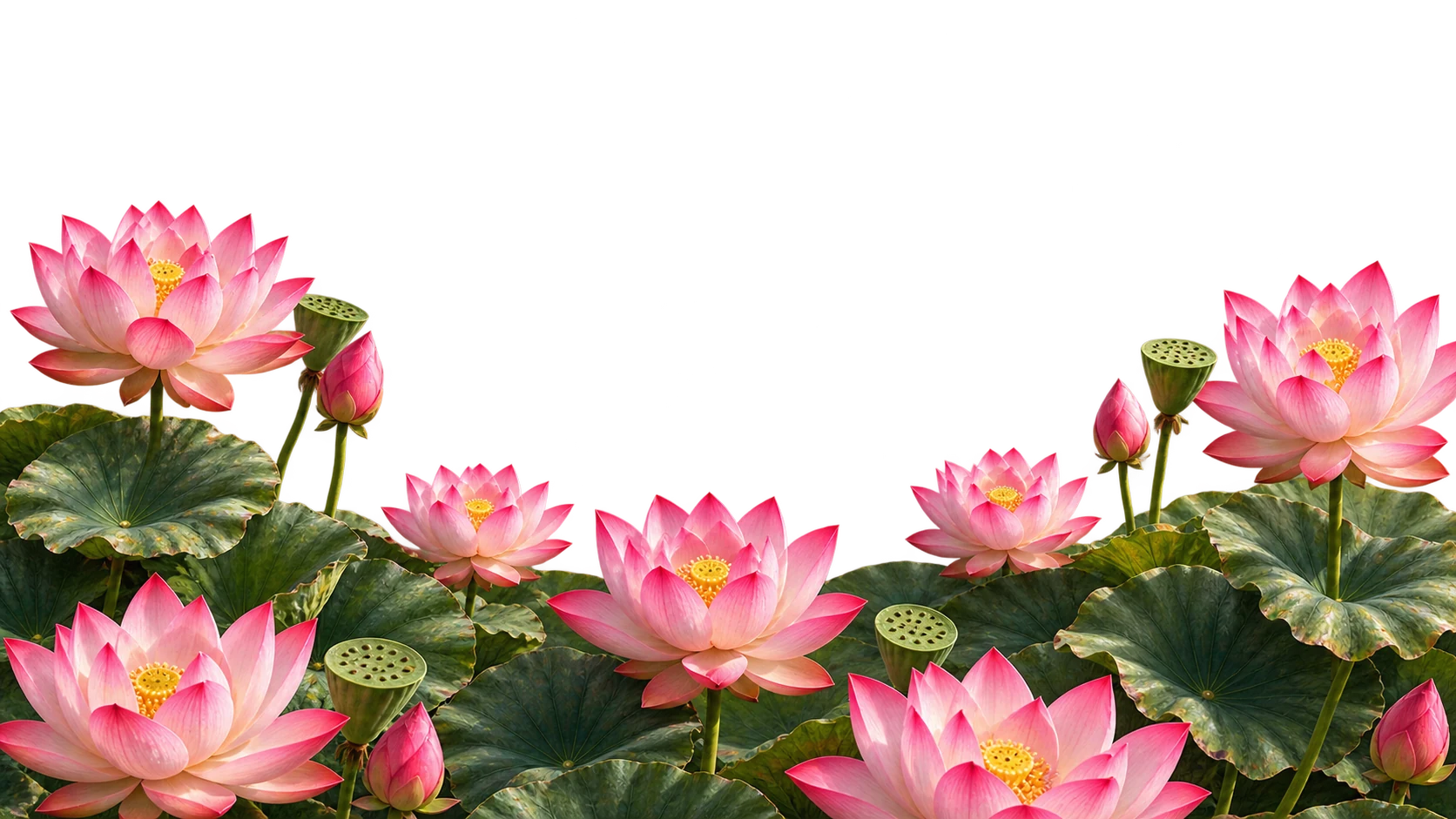 Foreground Lotus Flowers